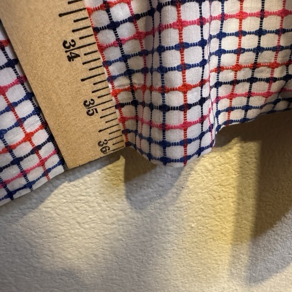 Draper James Trisha Shirtdress Woman XL Cotton Dress Red White Blue Lined Button - Picture 10 of 13